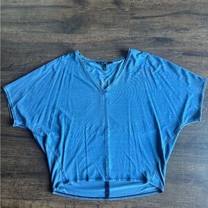 White House Black Market Blue Dolman Sleeve Top